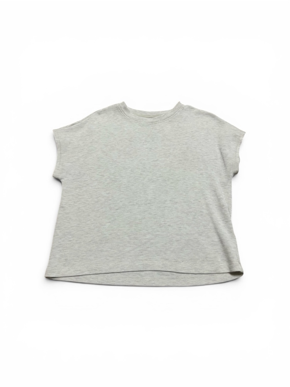 Danskin Heathered Light Gray Crewneck Cropped Tee